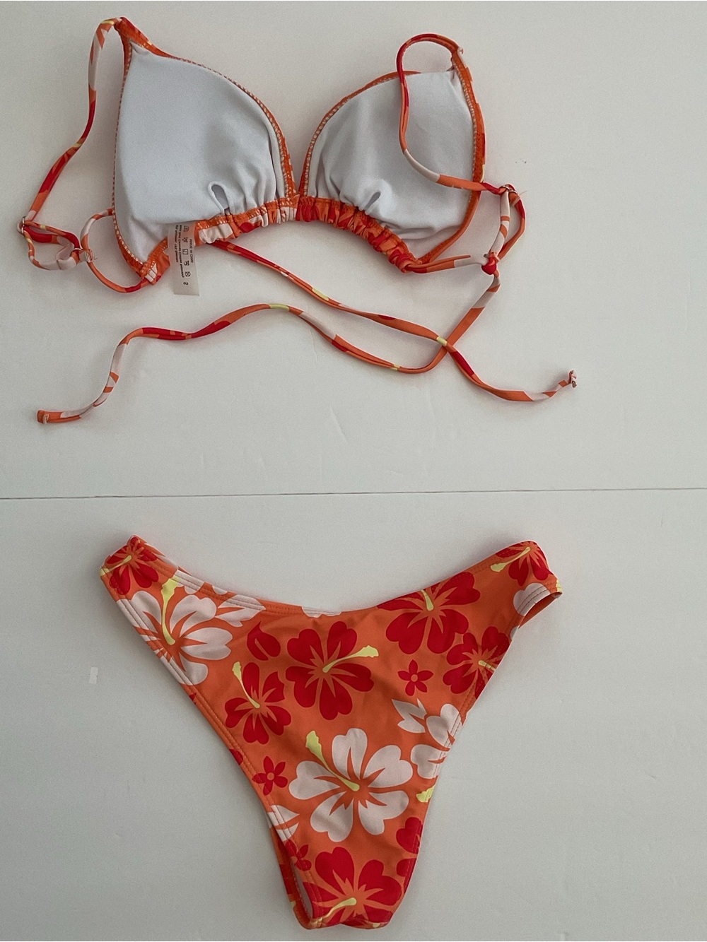 Hawaiian Floral Print Bikini Hibiscus Size S - Picture 3 of 7